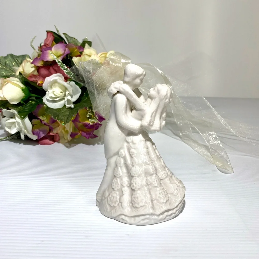 Bride & Groom Figurine or Cake Topper Collectible Wedding Bridal Keepsake